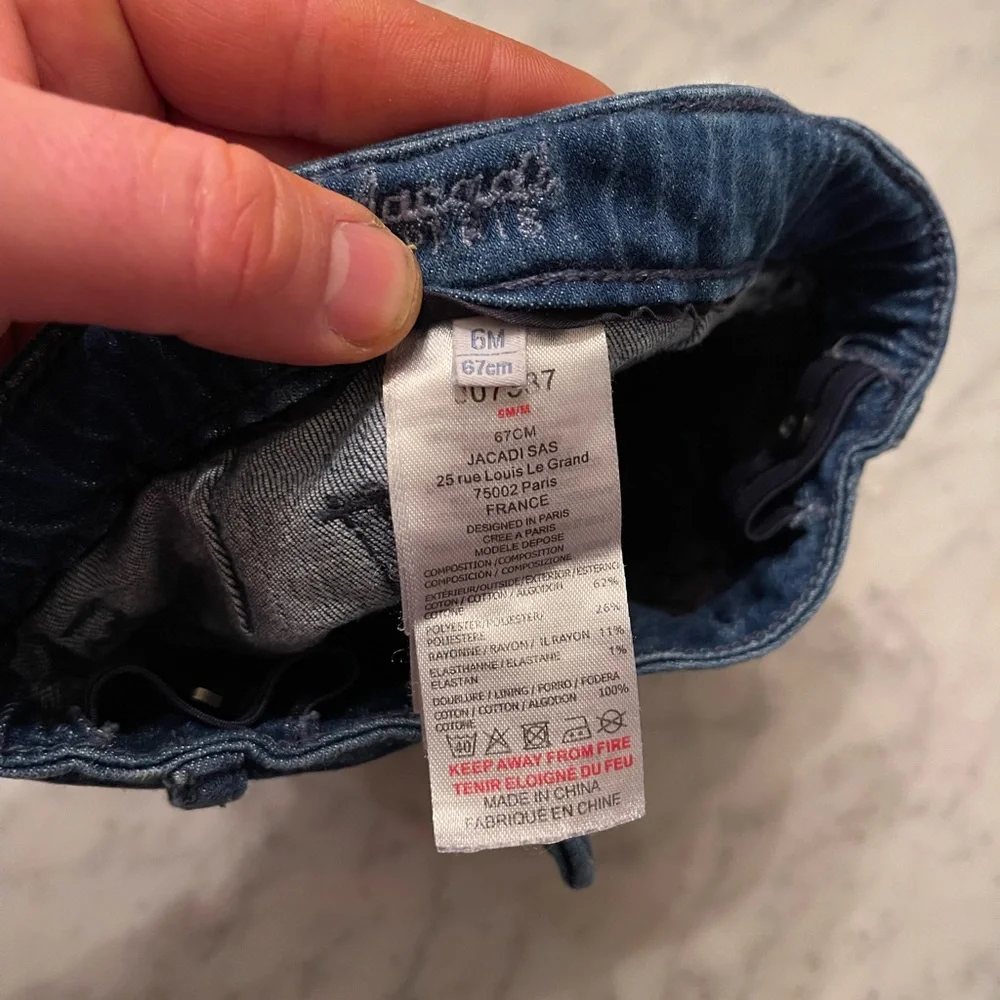 Jacadi baby denim jeans 6 M - Picture 2 of 4